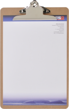 <p><span style="font-size: large;"><strong>Prijs per 12 stuks</strong></span></p>
<h4>Praktisch klembord gemaakt van MDF, bruinkleurig</h4>
<p><br /><strong style="color: #61993b;">âœ“ </strong>Afmetingen: 228 x 318 mm</p>
<p><br /><strong style="color: #61993b;">âœ“ </strong>Mogelijk om onderaan de pagina te schrijven, omdat het klembord groter is dan A4</p>
<p> </p>